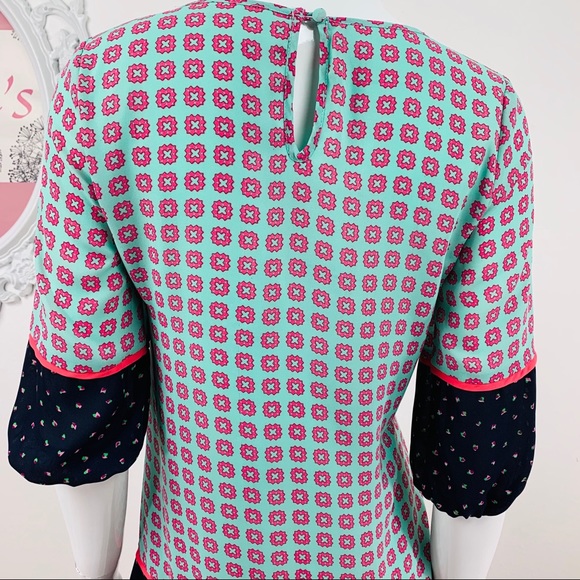 Umgee / Floral Mint Green Pink Blue Dress - Picture 3 of 6